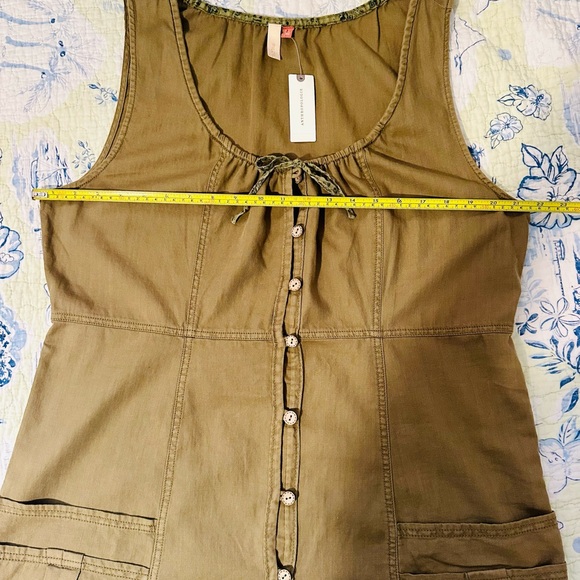 Pilcro for Anthropologie Olive Green Mini Dress - Picture 5 of 8